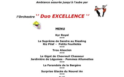 Réveillon de la St-Sylvestre 2018